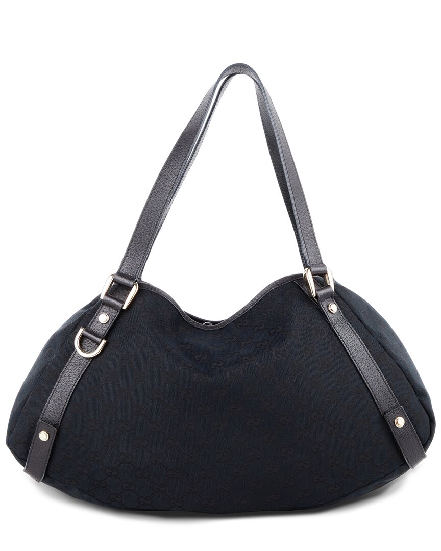 Gucci Black Gg Canvas Abbey Tote (authentic Pre-loved)