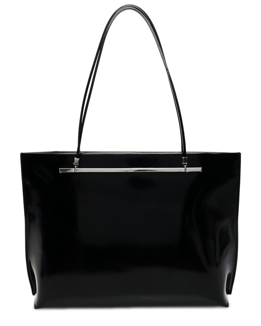 Saint Laurent Black Coated Canvas Suzanne Shopping Tote (authentic Pre-loved)
