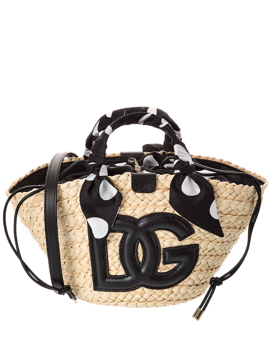 Dolce & Gabbana Kendra Small Raffia Tote