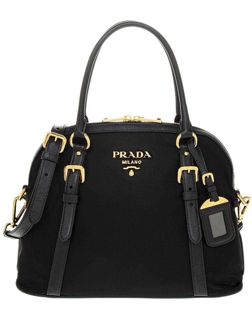Prada Nylon & Saffiano Leather Satchel
