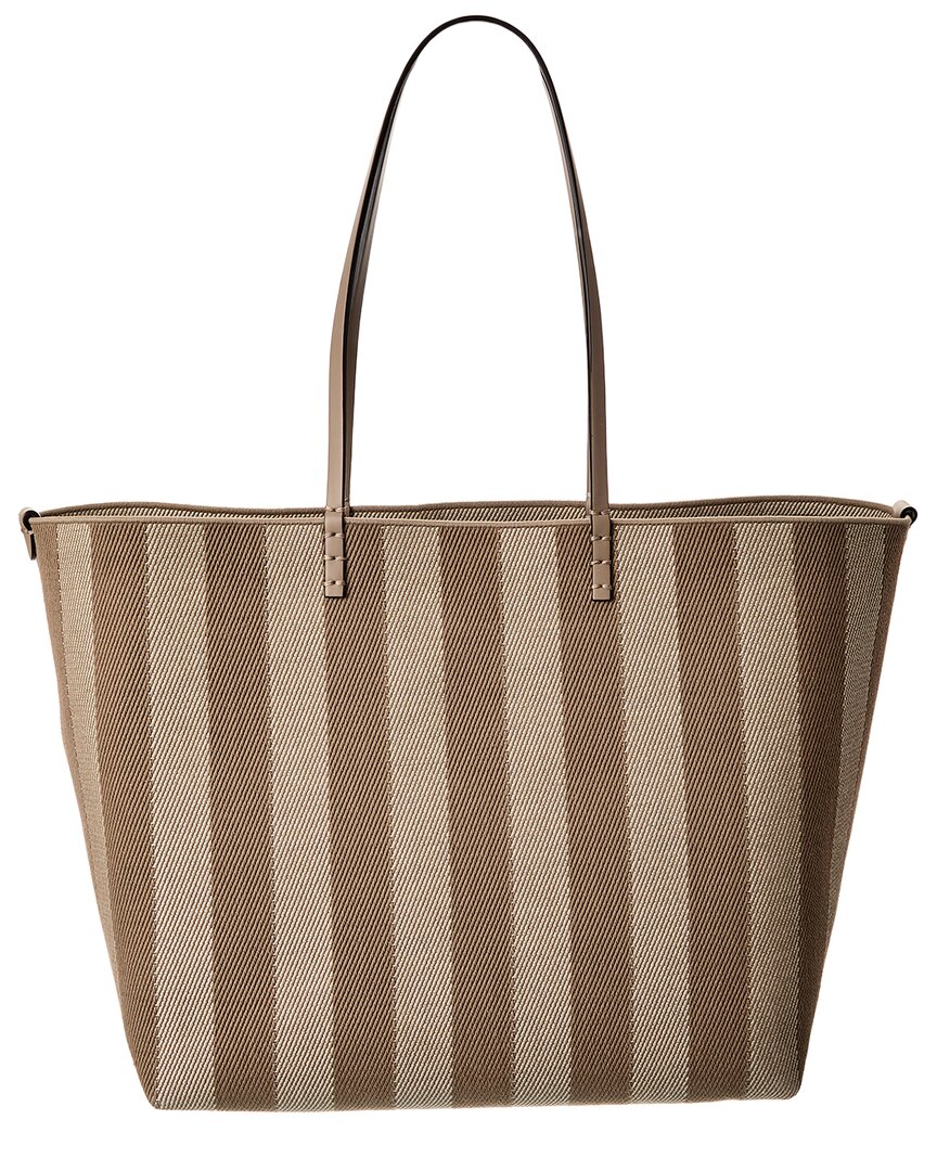 Fendi Roll Large Ff Canvas & Leather Tote