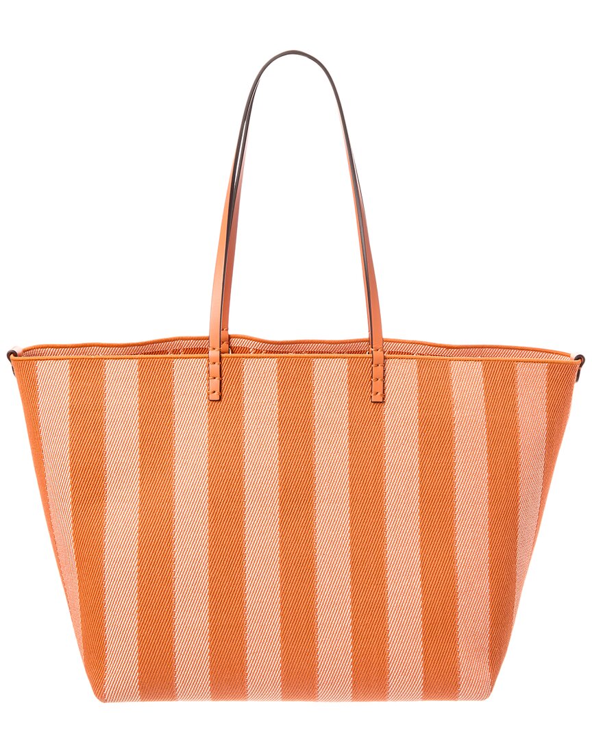 Fendi Roll Large Ff Canvas & Leather Tote