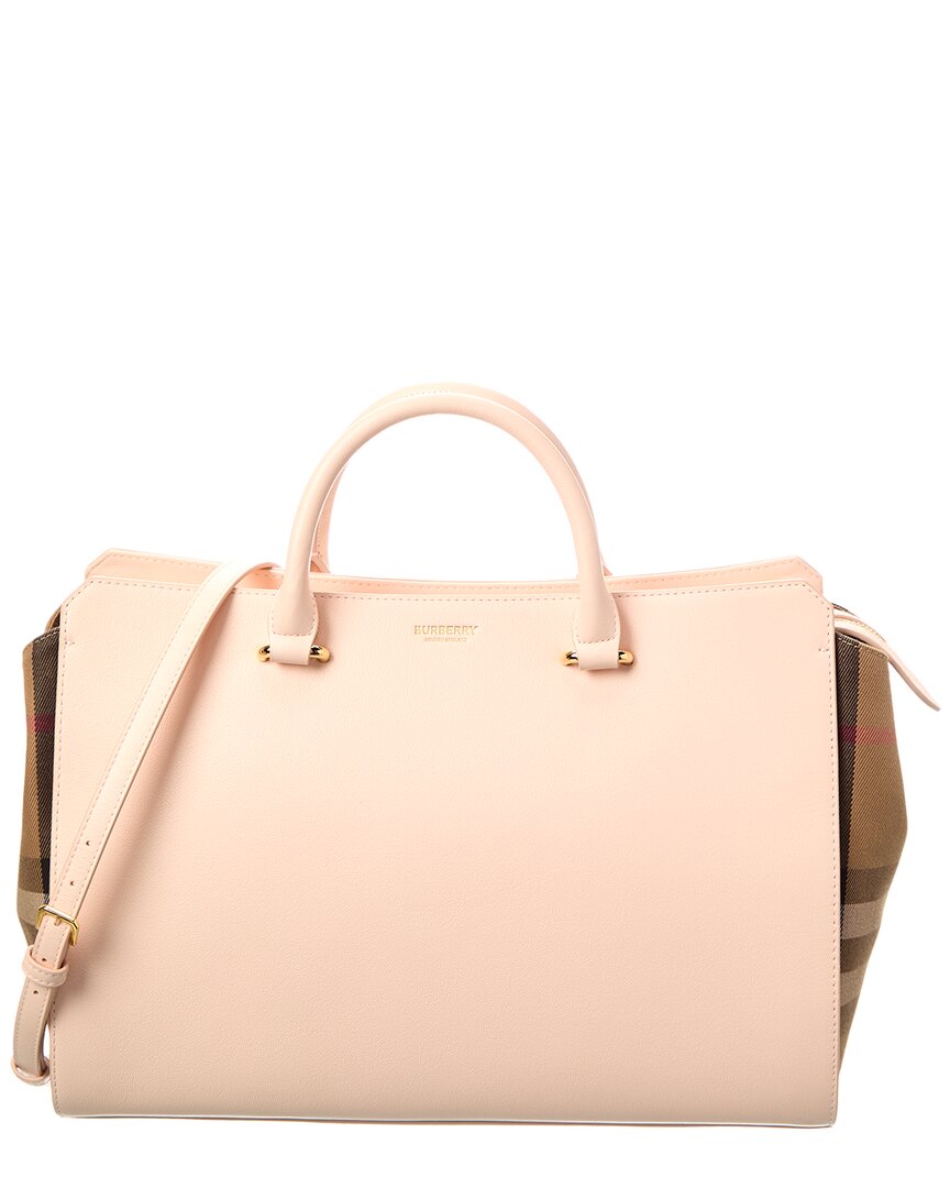 Burberry Check Canvas & Leather Tote