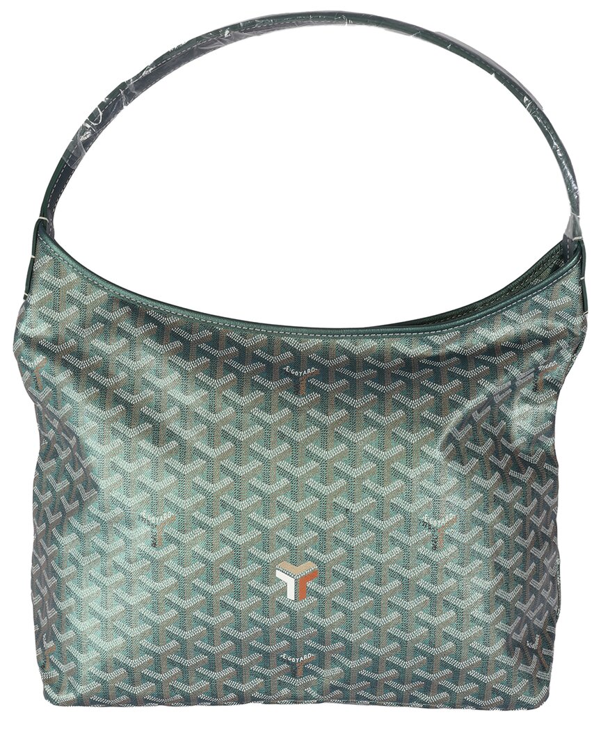 Pre-owned Goyard Green Ine Canvas Boheme Pm (authentic Pre-loved)