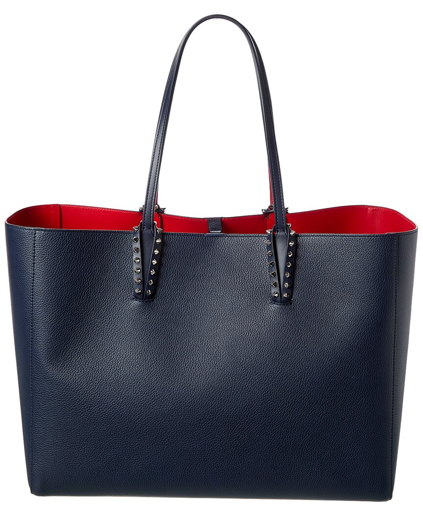 Christian Louboutin Cabata Large Leather Tote In Blue
