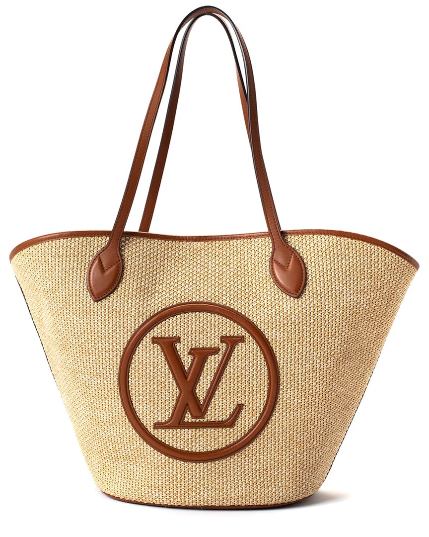 Pre-owned Louis Vuitton Beige Raffia Tote (authentic Pre-loved)