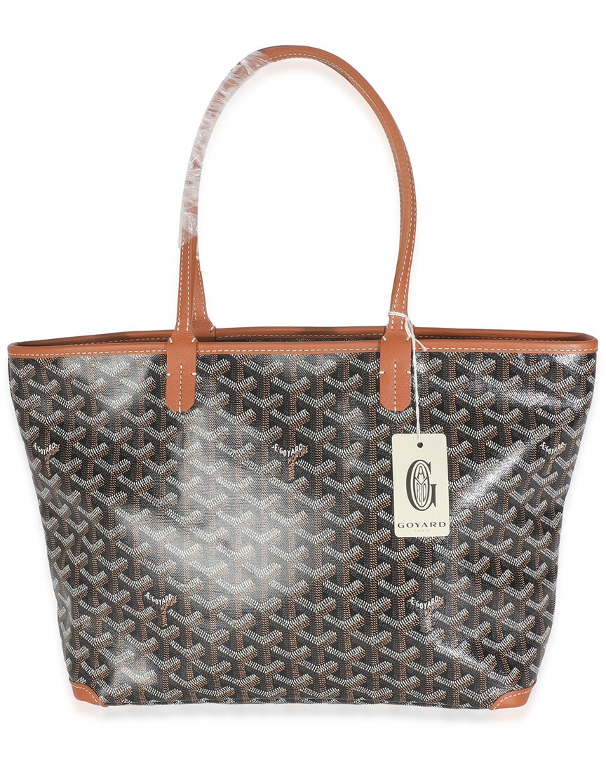 Pre-owned Goyard Black/brown Ine Canvas Artois Mm (authentic Pre-loved)