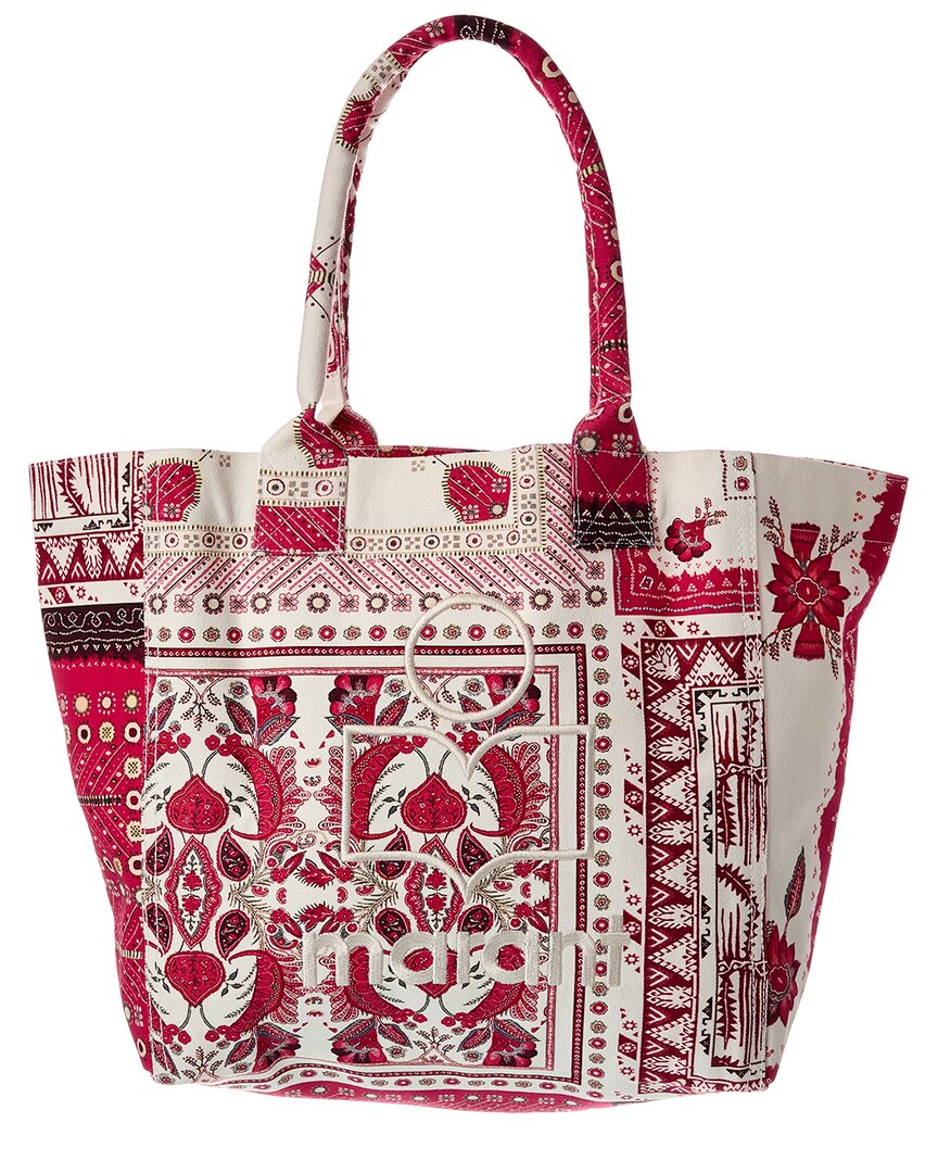 Isabel Marant Yenky Small Canvas Tote In Red