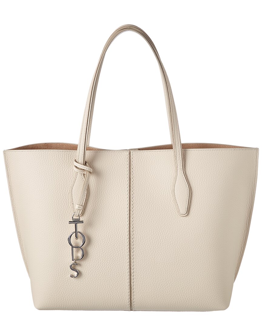 Tod's Tods Joy Medium Leather Tote In White