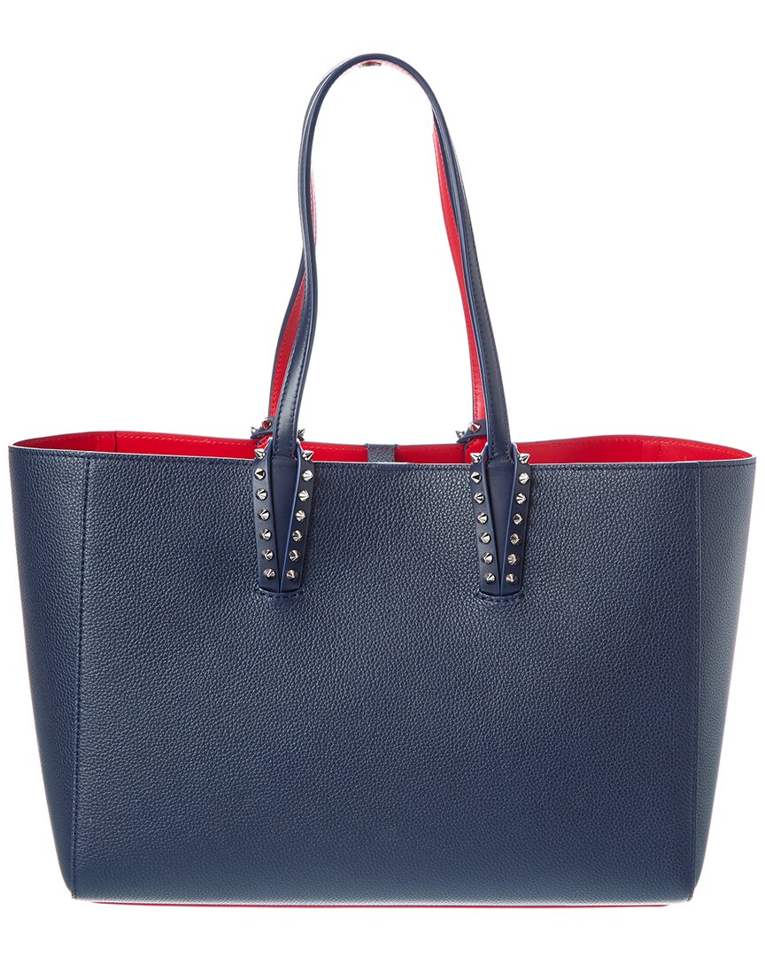 Christian Louboutin Cabata Small Leather Tote In Blue