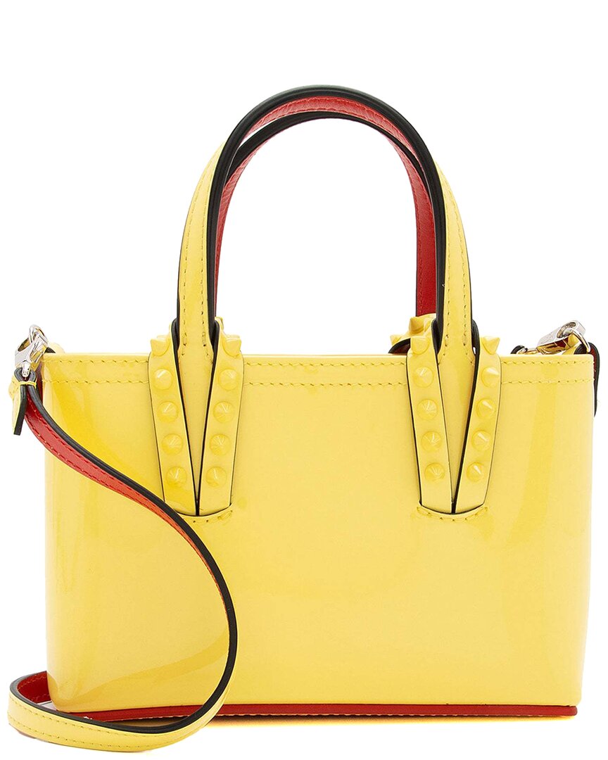 Christian Louboutin Red Patent Leather Cabata Nano Tote (authentic Pre-loved)