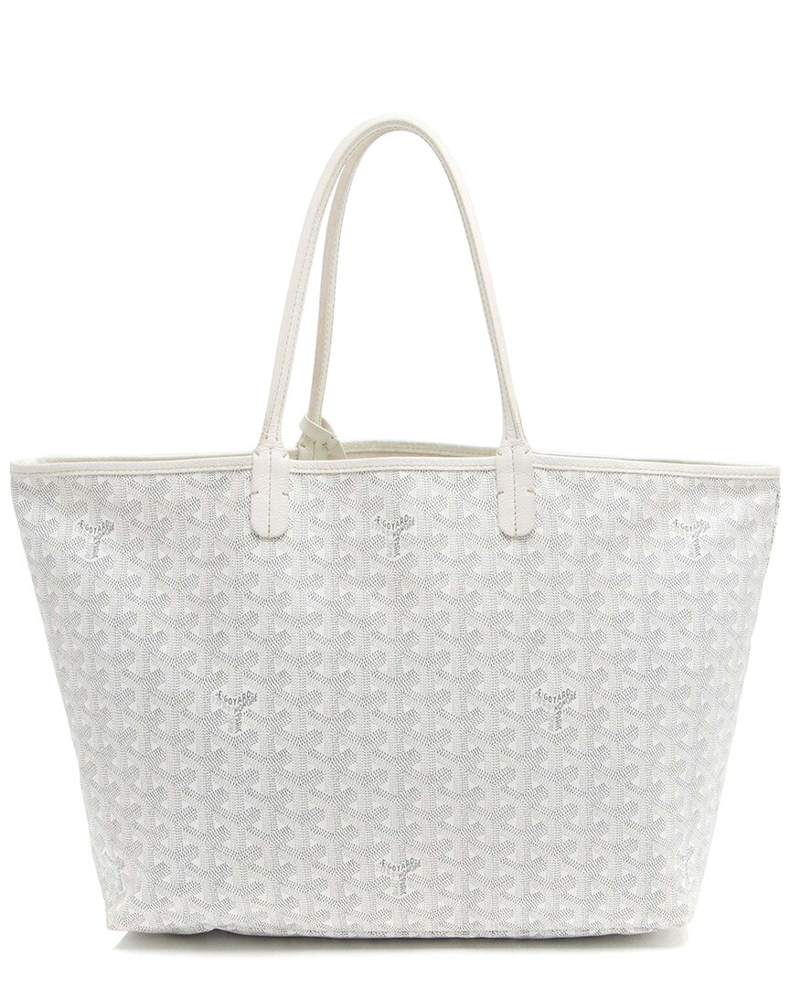 Mulberry Goyard White Goyardine Canvas St. Louis Pm Tote (authentic Pre-loved)