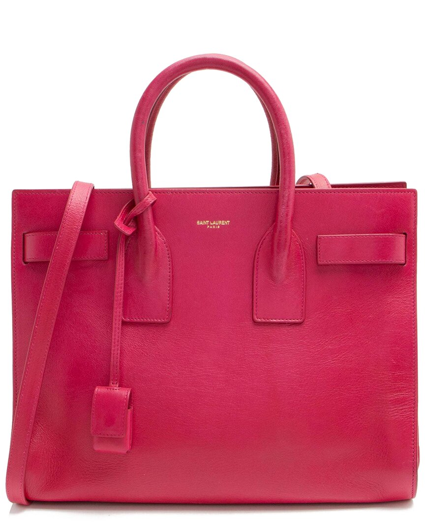 Saint Laurent Pink Calfskin Sac De Jour Small Tote (authentic Pre-loved)