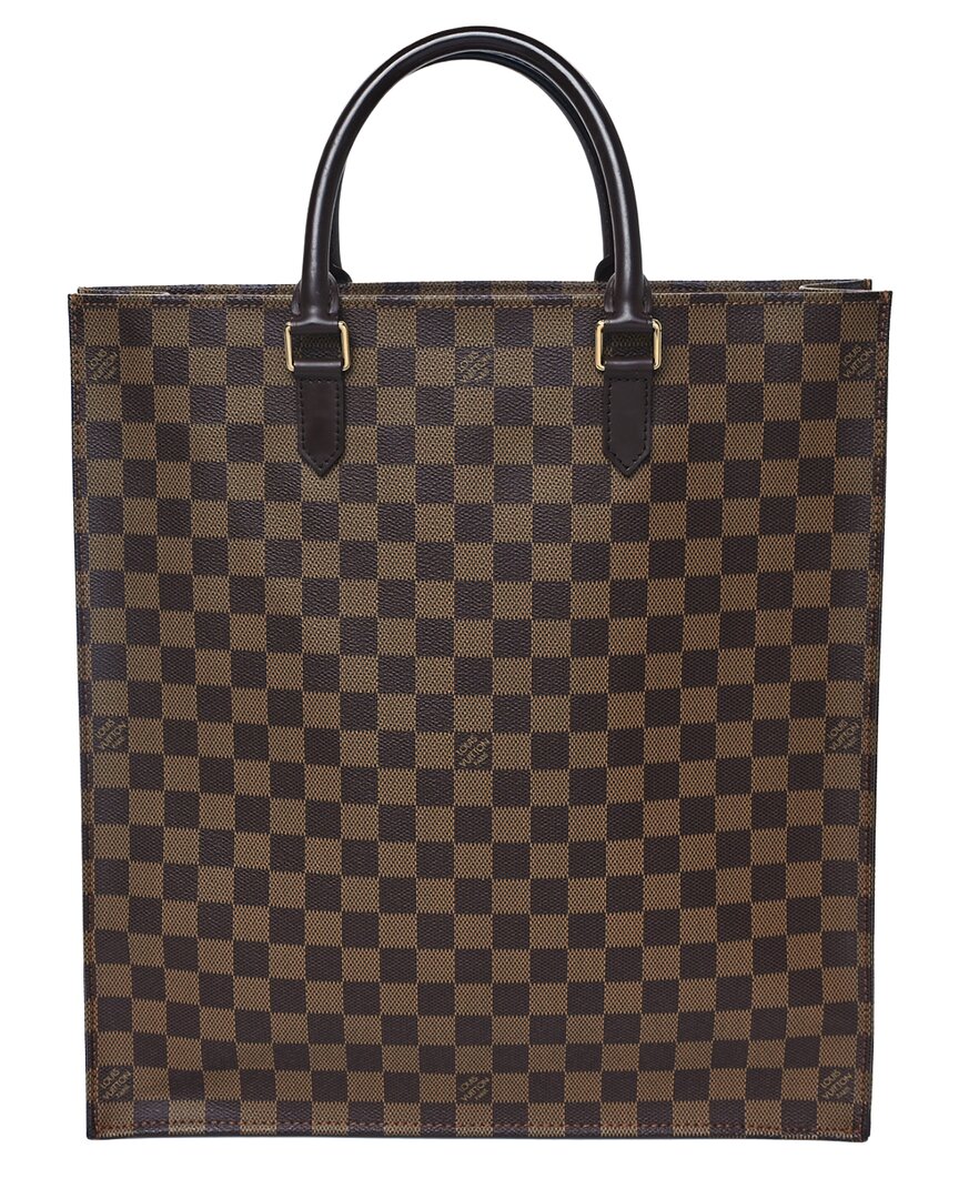 Pre-owned Louis Vuitton Damier Ebene Canvas Sac Plat (authentic Pre-loved) In Brown