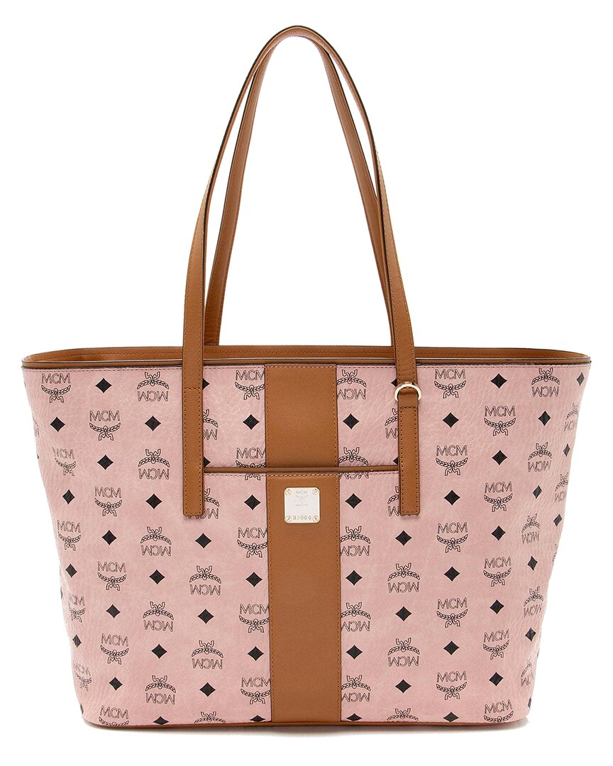 Mcm Brown Visetos Anya Medium Shopper Tote (authentic Pre-loved) In Brown