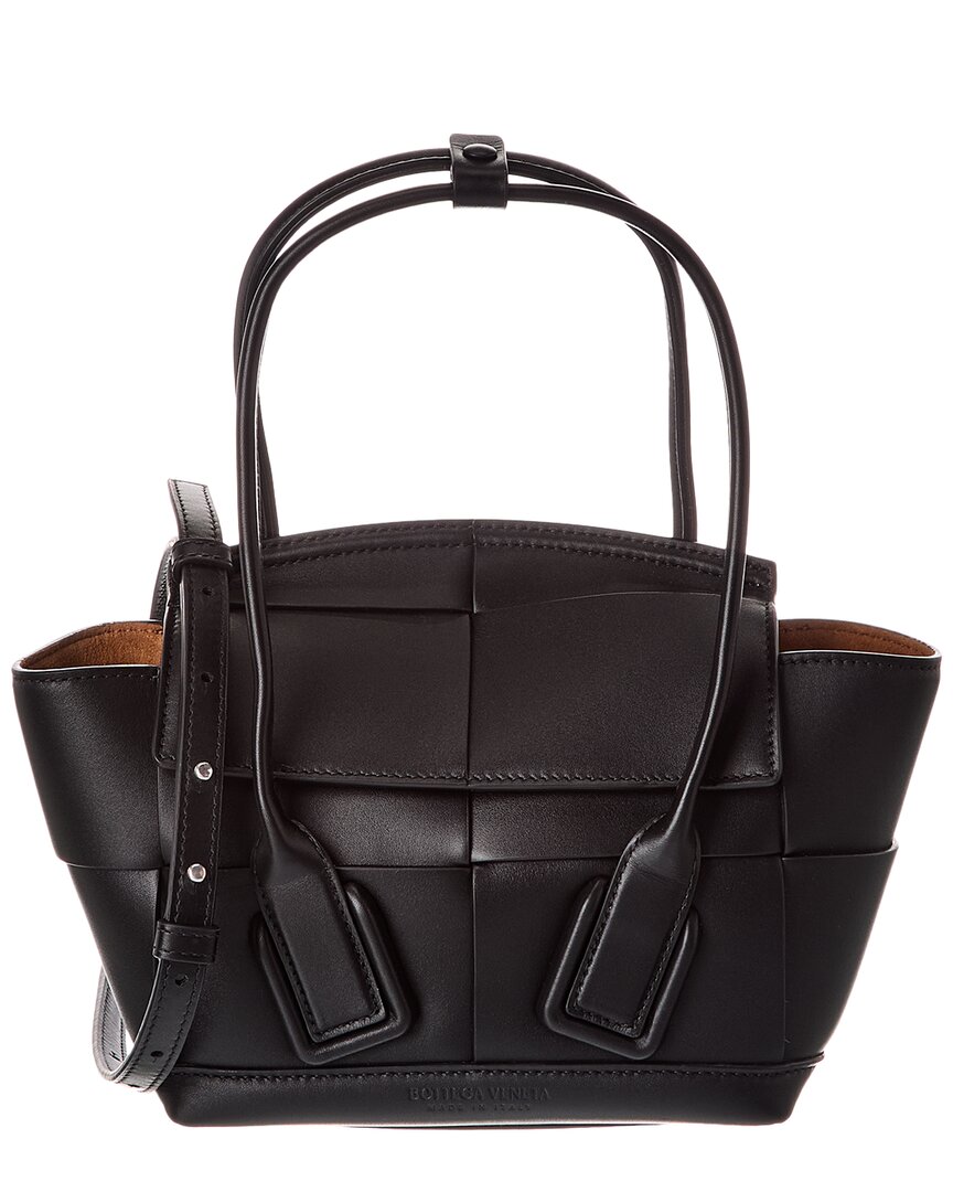 Bottega Veneta Arco Mini Leather Tote In Black
