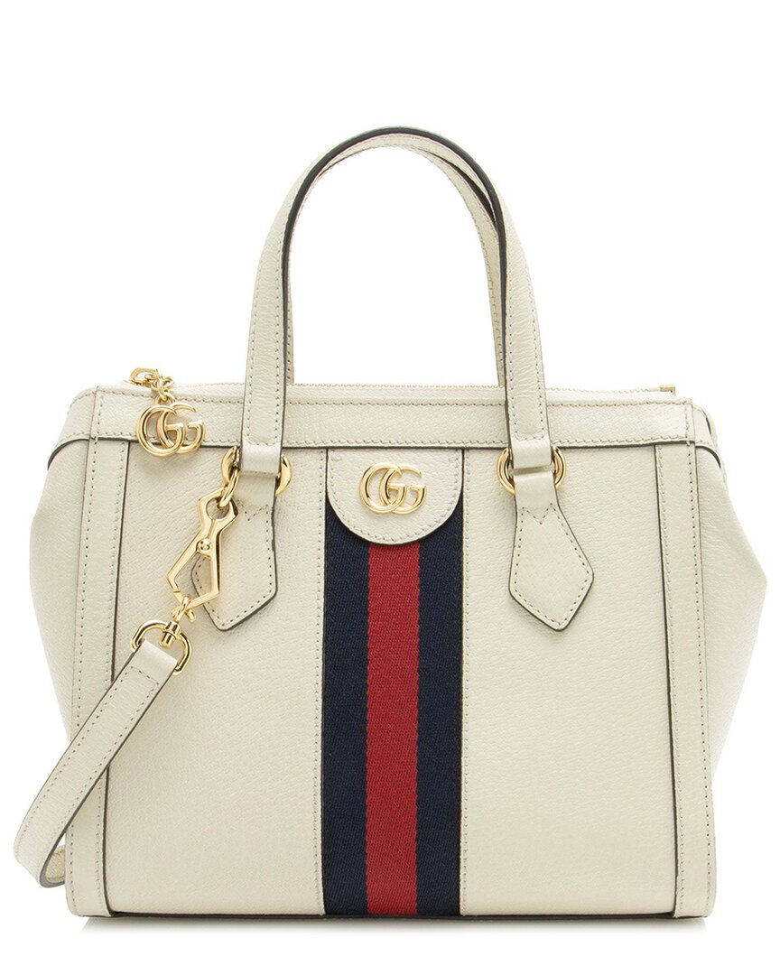 Gucci White Leather Ophidia Small Tote (authentic Pre-loved)