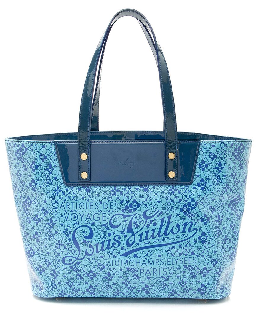 Pre-owned Louis Vuitton Blue Leather Limited Edition Cosmic Blossom Pm (authentic Pre-  Loved)