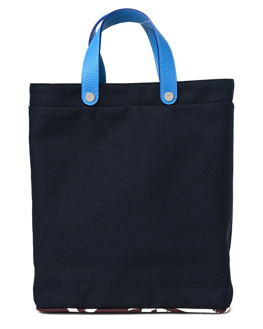 Pre-owned Hermes Hermès Multicolor Taurillon Clemence Leather Silk Tote Bag (authentic Pre-  Loved)