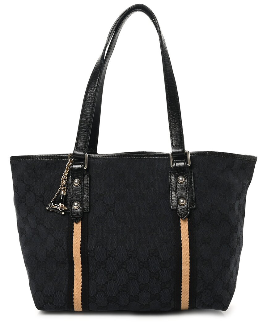 Gucci Navy Gg Canvas Medium Jolicoeur Tote (authentic Pre-loved)