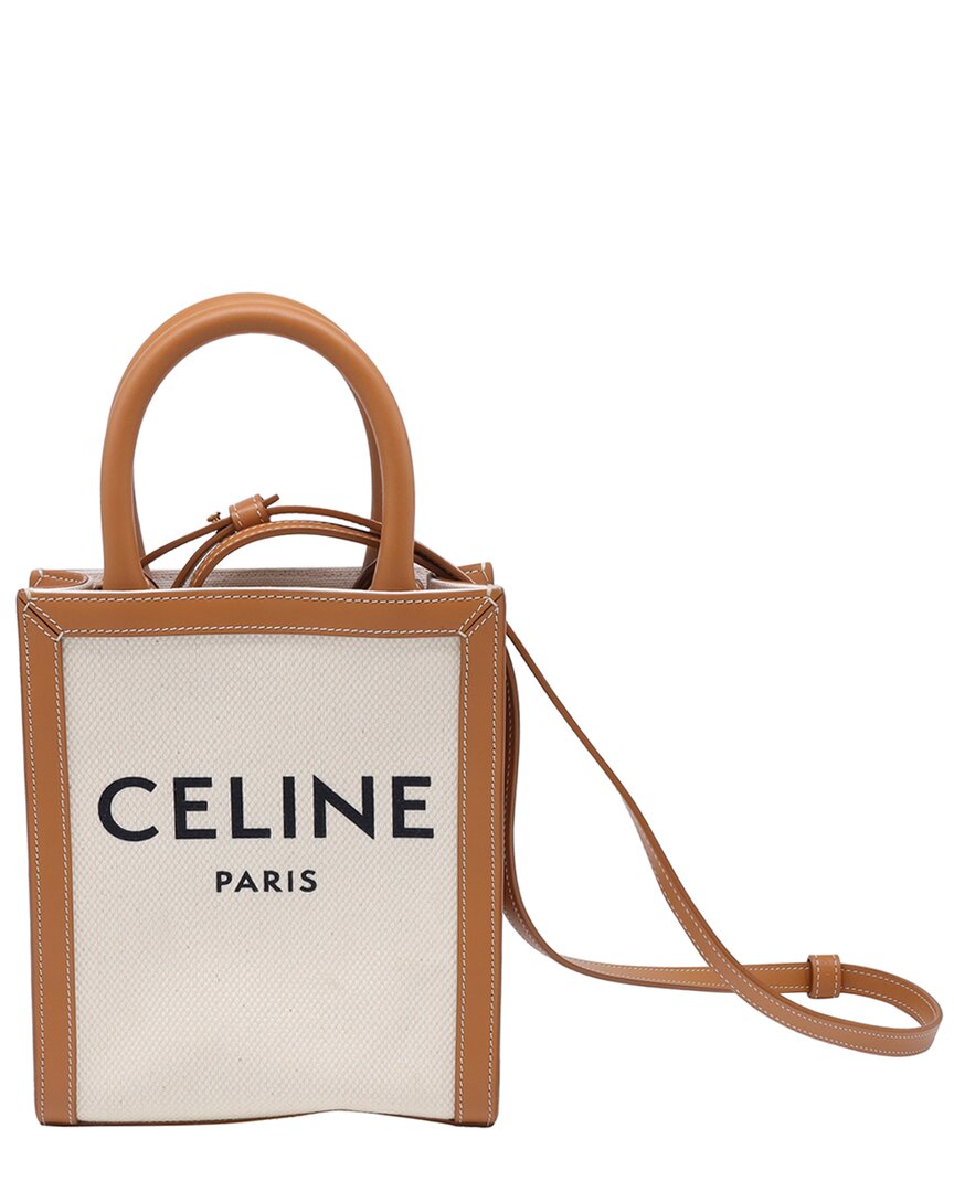 Celine White Canvas Mini Vertical Cabas Tote (authentic Pre-loved)