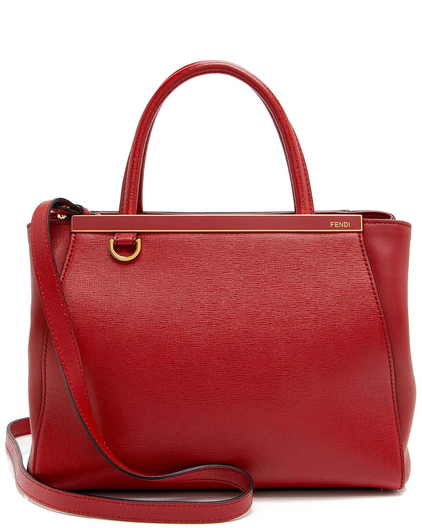 Fendi Red Leather Petite 2jours Tote (authentic Pre-loved)