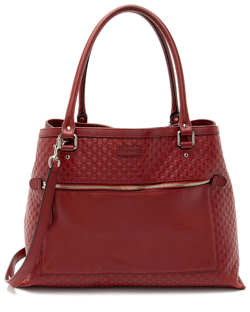 Gucci Red Microssima Joy Pocket Large Tote (authentic Pre-loved)