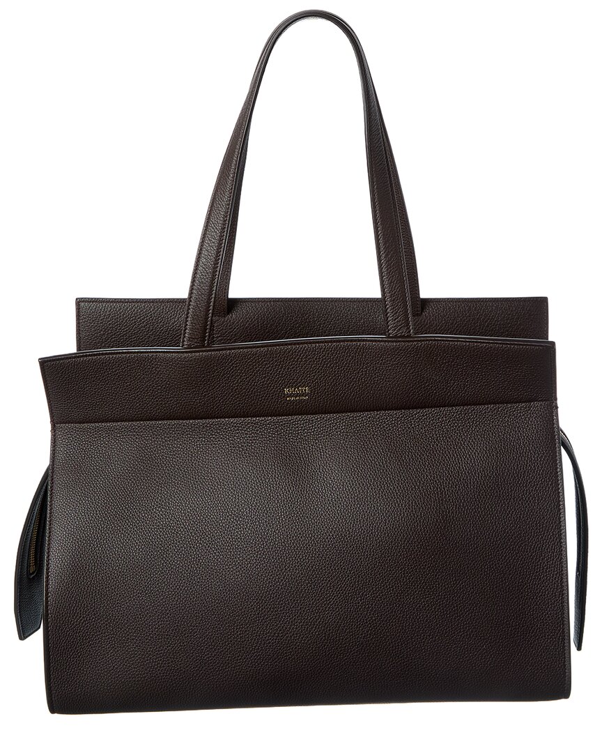 Khaite Crosby Leather Tote In Brown