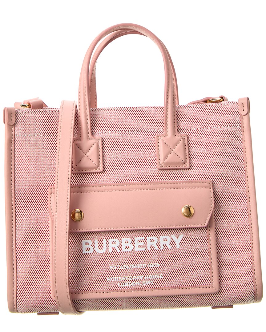 Burberry Canvas and Leather Two-Tone Freya Tote Bag