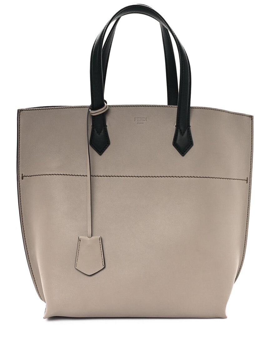 Fendi Black Leather All In Shopper Tote (authentic Pre-loved) In Pink