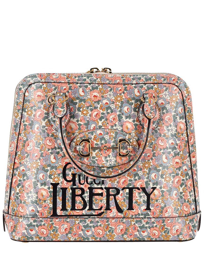 Gucci Print Leather 1955 Horsebit Liberty London Floral Tote (authentic Pre-  Loved) In Multi
