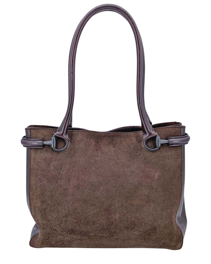 Gucci Brown Suede Tote (authentic Pre-loved)