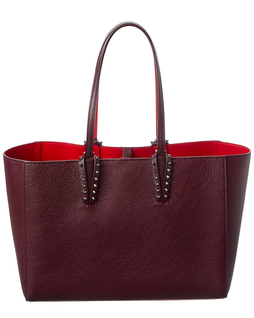 Christian Louboutin Cabata Small Leather Tote In Red