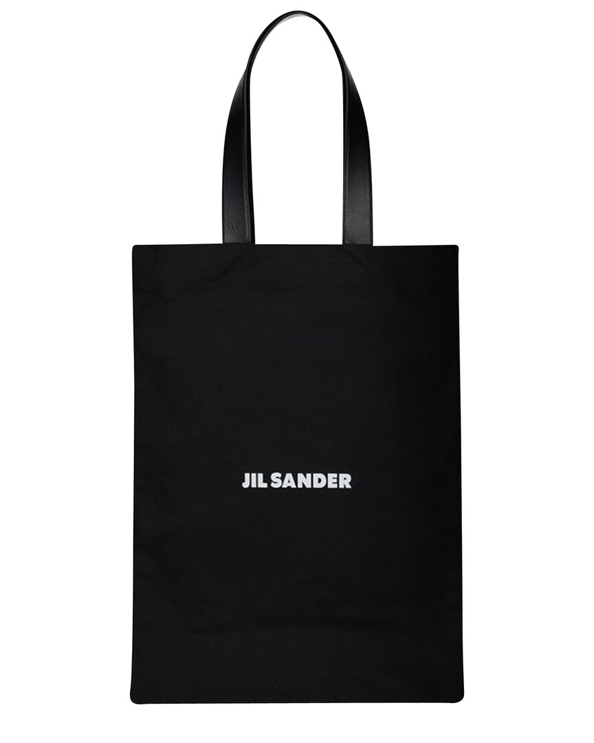 Jil Sander Black Cotton Book Tote