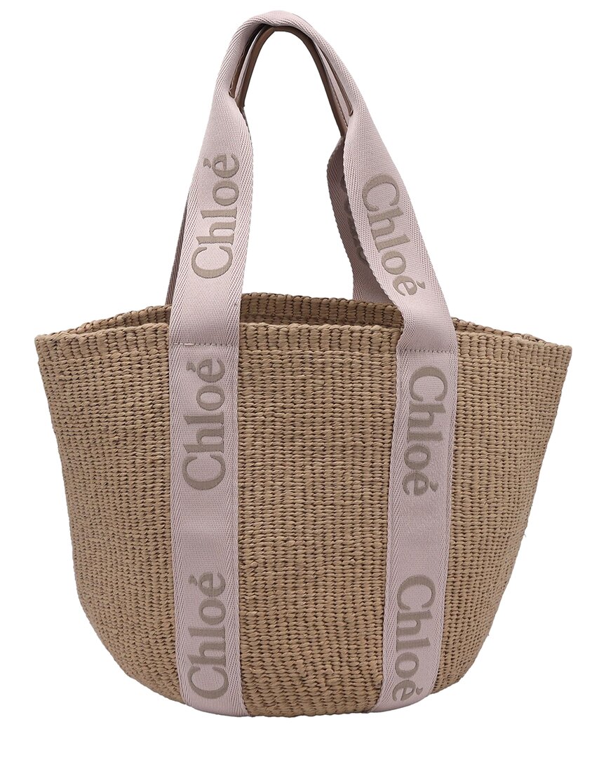 Chloé Beige Raffia X Mifuko Large Woody Basket Tote (authentic Pre-loved)