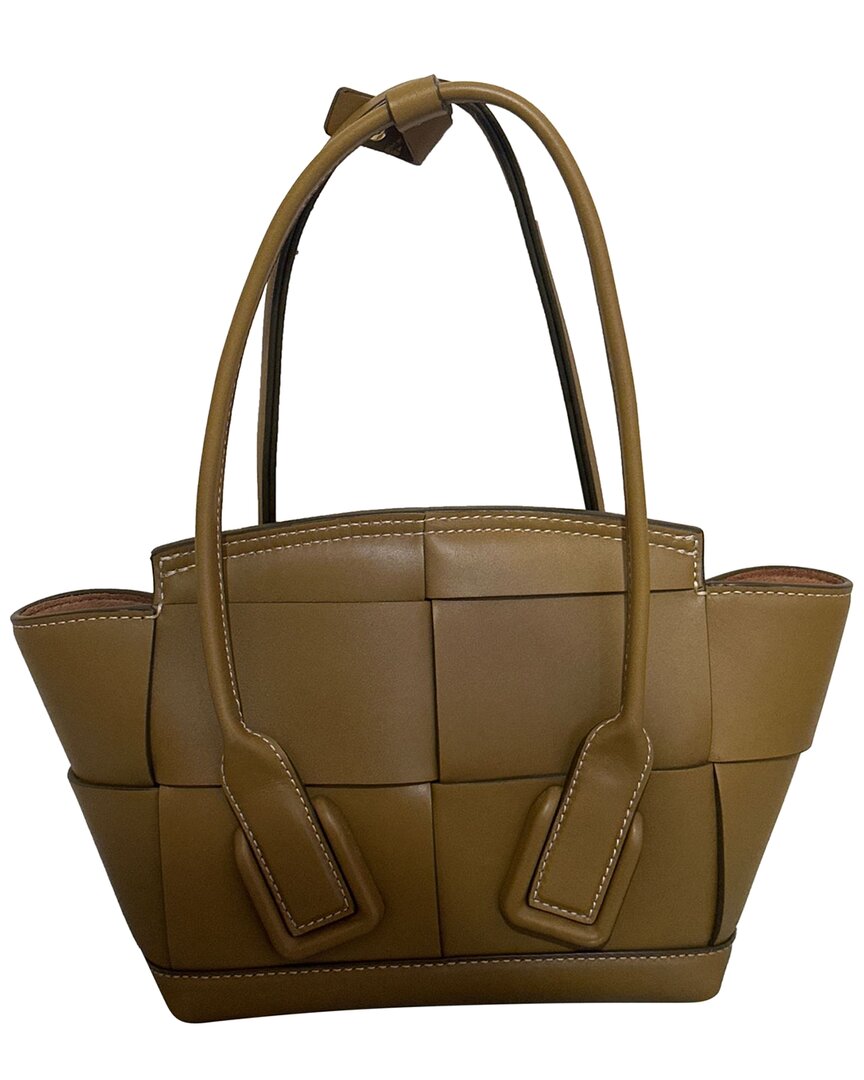 Bottega Veneta Seaweed Green Calfskin Leather Arco Tote Mini (authentic Pre-  Loved) In Green