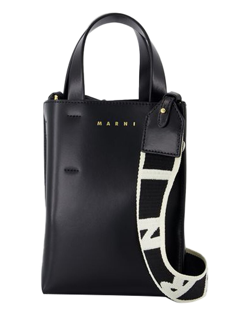 Marni Black Calfskin Museo Nano Shopper Bag, Never Carried (authentic Pre-  Loved)
