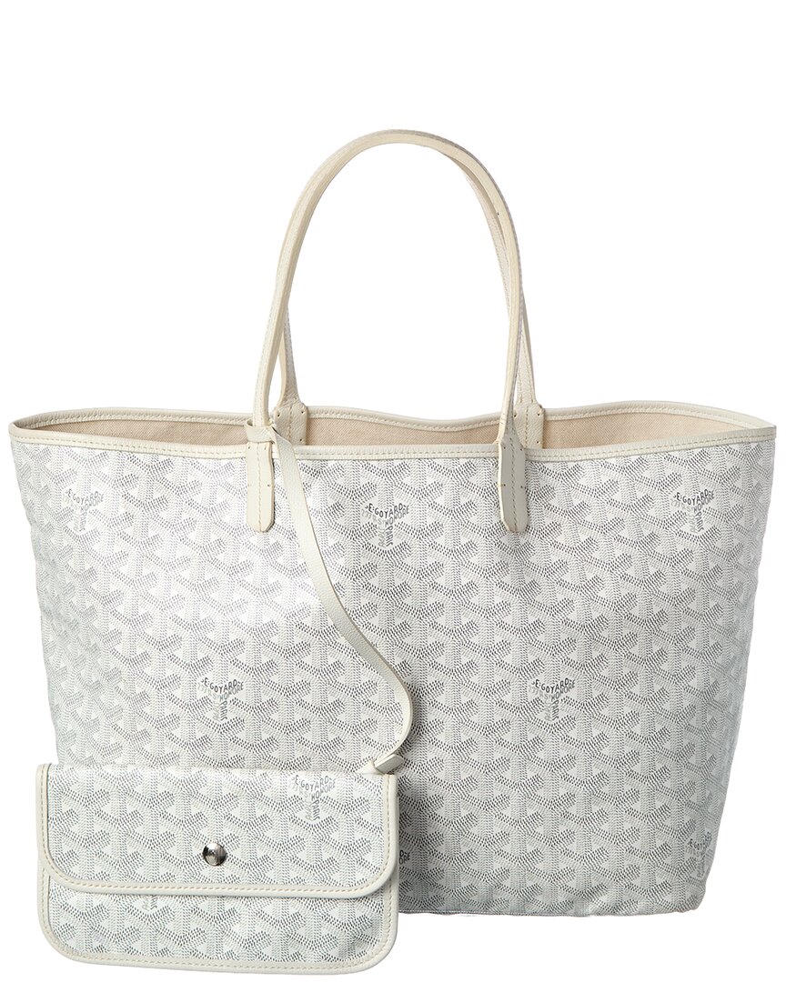 Goyard White Ine Coated Canvas Saint Louis Pm (authentic Pre-loved)