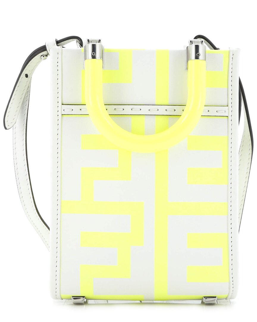 Fendi Yellow Sheep Leather X Marc Jacobs Sunshine Shopper Tote Printed Mini  (authentic Pre-loved)