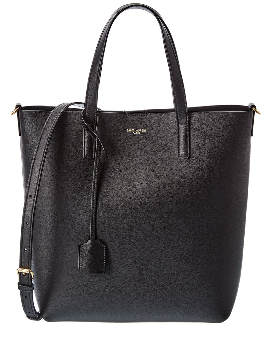 Saint Laurent Shopping Toy Leather Tote In Black
