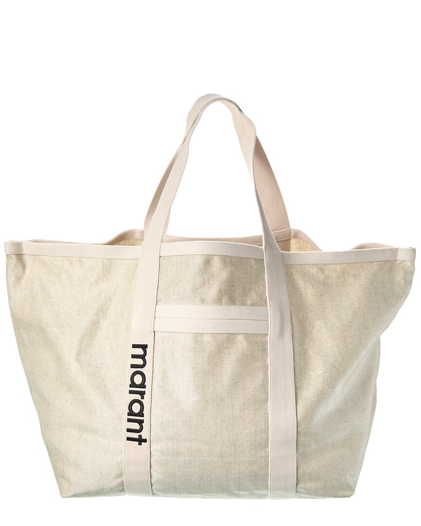 Shop Isabel Marant Warden Canvas Tote In White