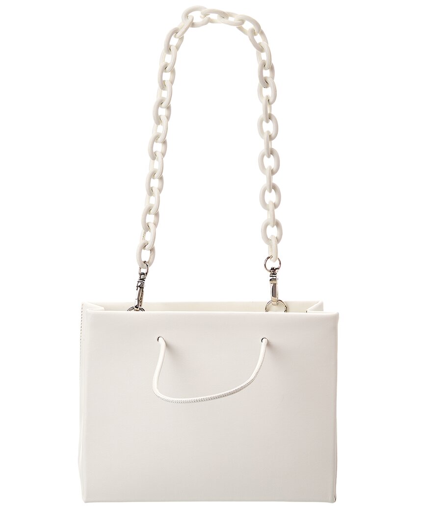 Medea Leather Tote In White