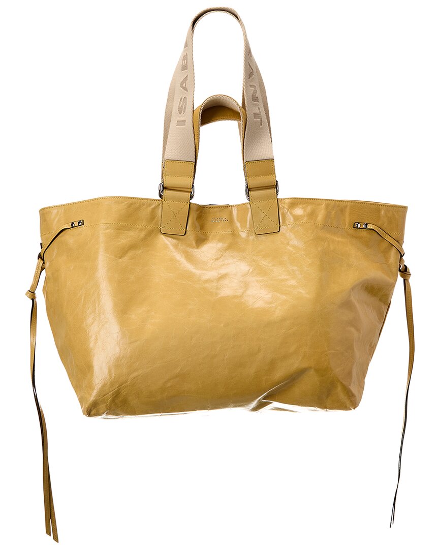 Isabel Marant New Wardy Leather Tote In Yellow