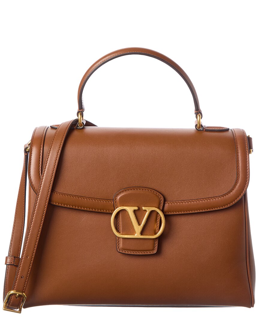 ルイ Valentino Vlogo Signature Leather Satchel Women's Brown | eBay