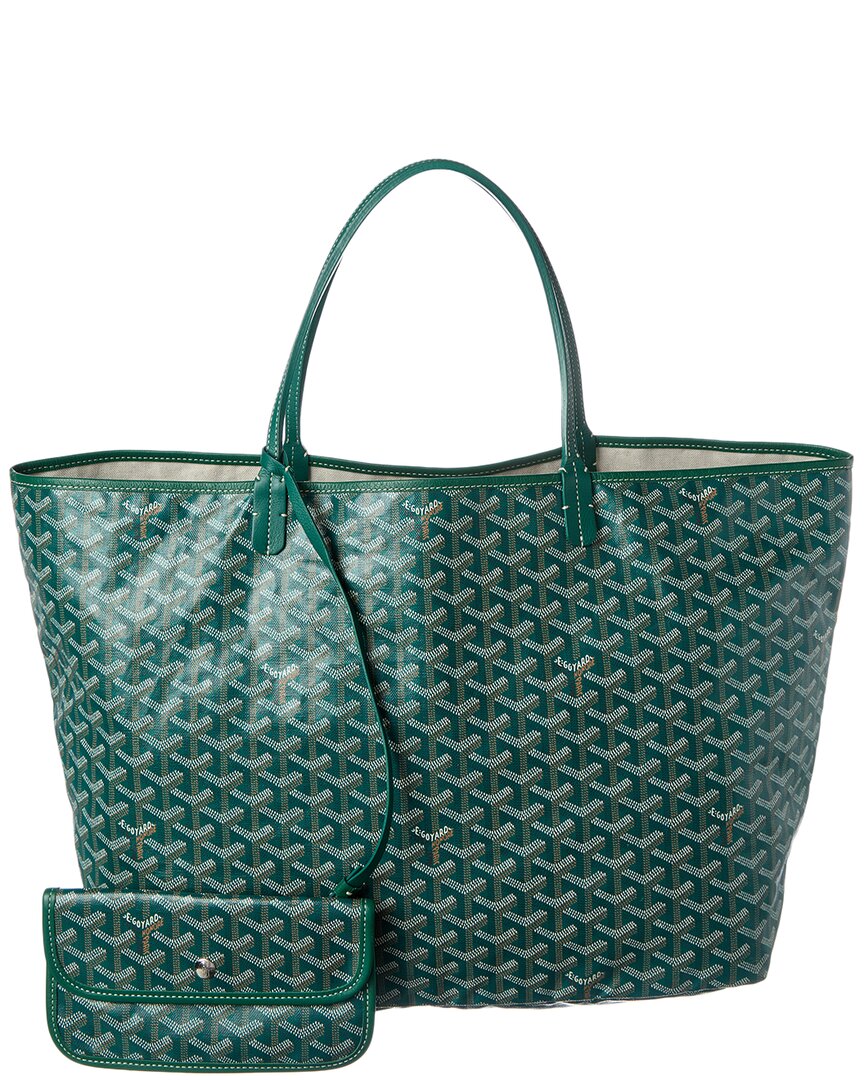 Goyard Green Ine Coated Canvas Saint Louis Gm (authentic Pre-loved)