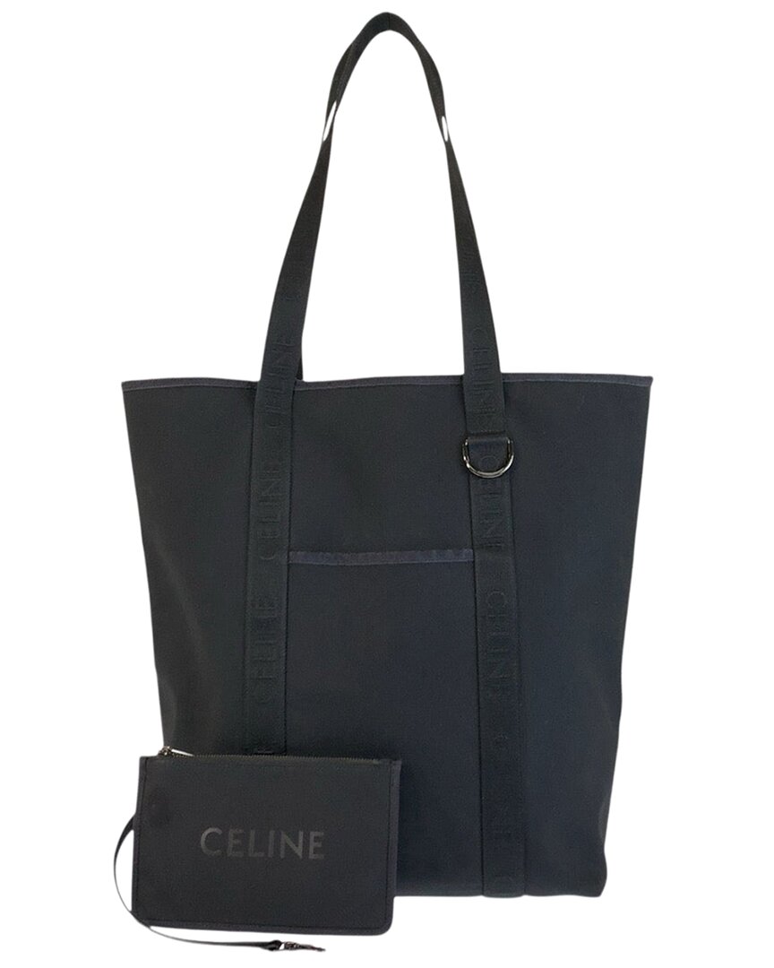 Celine Vertical Cabas Tote Bag (authentic Pre-loved) In Black