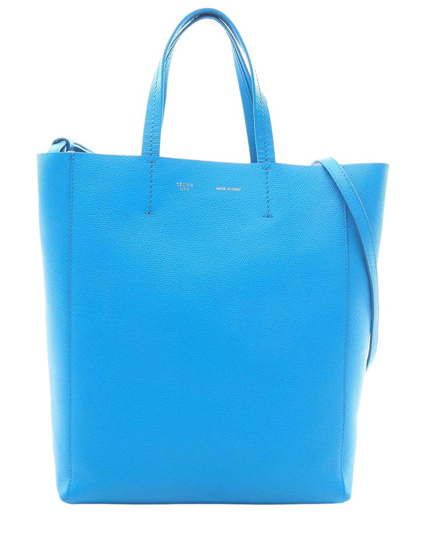 Celine Vertical Small Cabas Tote Bag (authentic Pre-loved) In Blue