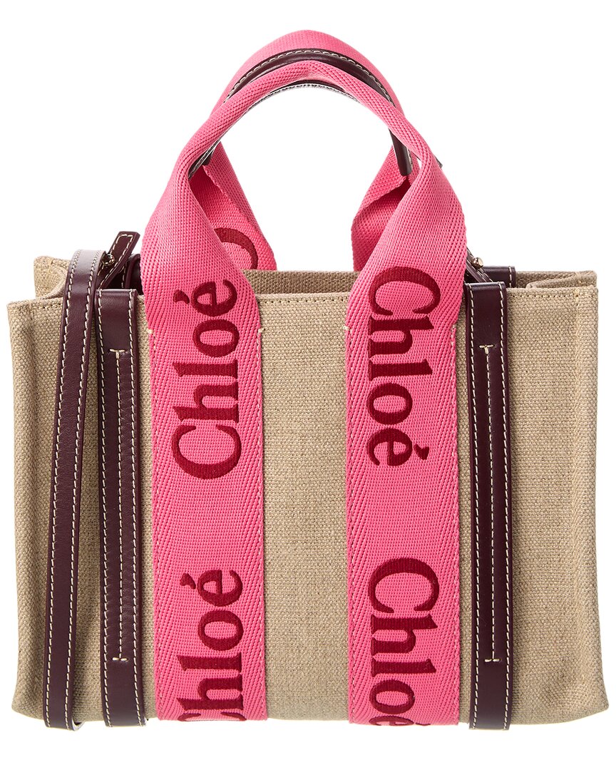 Chloé - Women's Woody Medium Tote Bag - Black - Linen