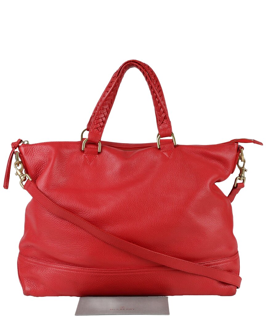 Mulberry Epic Tote And Shoulder Bag (authentic Pre-loved) In Red