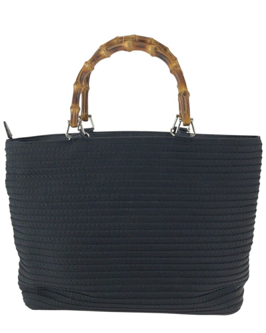 Gucci Bamboo Tote Bag (authentic Pre-loved) In Blue